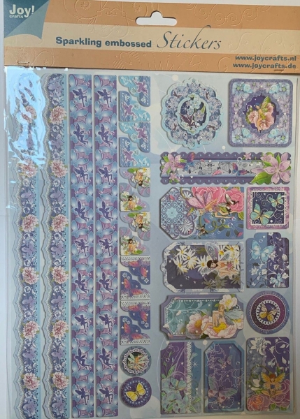 Sparkling Embossed Sticker Elfe